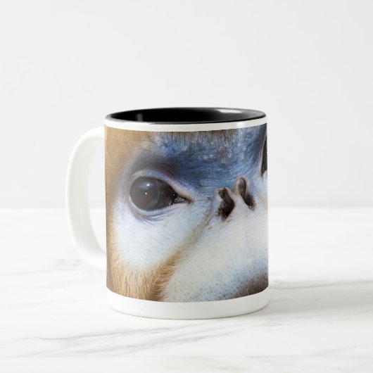 Männliches goldenes Affe Pygathrix roxellana Zweifarbige Tasse (Vorderseite Links)