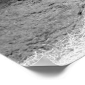 Männliches Gorilla-Profil in Schwarz und Weiß Poster (Ecke)