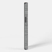 Männliches Grau Initialen Monogramm Einfach Minima iPhone Hülle (Rechte Seite)