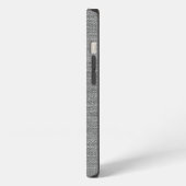 Männliches Grau Initialen Monogramm Einfach Minima iPhone Hülle (Linke Seite)