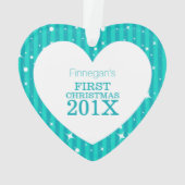 Männliches Hunde-oder Katzen-erstes Ornament (Rückseite)