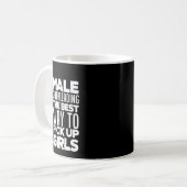Männliches Jungs-Cheerleading Lustiger männlicher Kaffeetasse (Vorderseite Links)