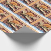 Männliches Kampfflugzeug Geschenkpapier (Ecke)