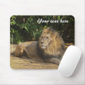 Männliches Löwen-Mauspad Mousepad (Mit Mouse)