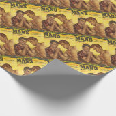 Männliches Mann-Arm-Wringen Geschenkpapier (Ecke)