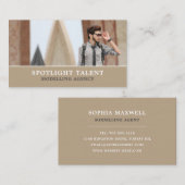 Männliches Modell, Modellierungsagentur, Muster-Ag Visitenkarte (Vorne/Hinten)