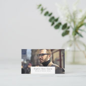 Männliches Modell, Optiker, Techniker Visitenkarte (Stehend Vorderseite)