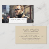 Männliches Modell, Optiker, Techniker Visitenkarte (Vorne/Hinten)