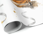 Männliches modernes Bourbon-Muster Geburtstag Geschenkpapier (Rolleneckpunkt)