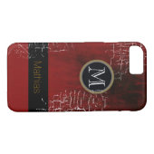 männliches Monogramm Case-Mate iPhone Hülle (Rückseite (Horizontal))