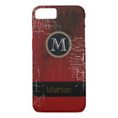 männliches Monogramm Case-Mate iPhone Hülle (Rückseite)