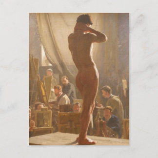 Männliches Nudelmodell Postkarte