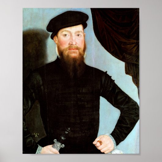 Männliches Portrait - Cranach the Young - c1564 Poster (Vorne)