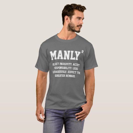 MÄNNLICHES QUADRIERT - AUSSCHUSSpassivität T-Shirt (Vorne ganz)