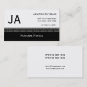 Männliches Schwarzes mit schwarzem grauem Granit Visitenkarte (Vorne/Hinten)