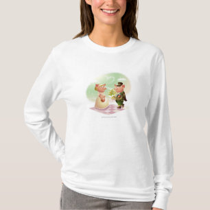 Männliches Schwein gibt einem weiblichen Schwein T-Shirt