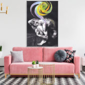 Männliches Soul farbenfrohe Schwarze Surreale zeic Leinwanddruck (Insitu (Wohnzimmer))