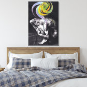 Männliches Soul farbenfrohe Schwarze Surreale zeic Leinwanddruck (Insitu (Schlafzimmer))