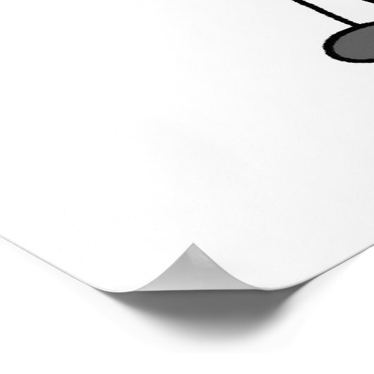 Männliches Strichmännchen Golfer Poster (Ecke)