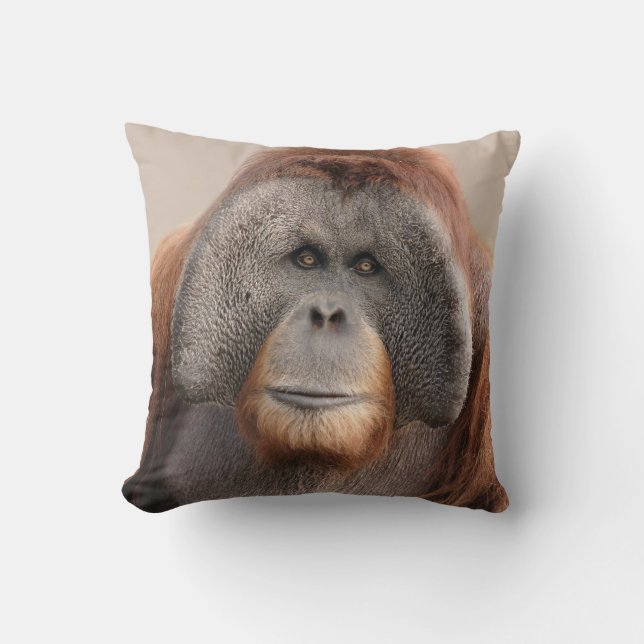Männliches Sumatran Orang-Utan Tier-Kissen Kissen (Vorderseite)