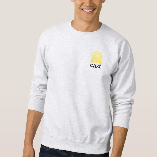 Männliches Sweatshirt in Ash (Vorderseite)