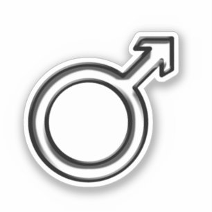 Männliches Symbol Aufkleber