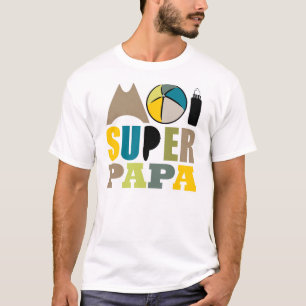 Männliches T-Shirt - Logo Ich Super Papa Natur