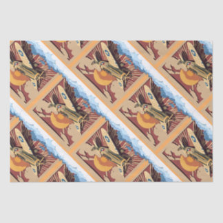 Männliches Vintage-Kriegsflugzeug Seidenpapier
