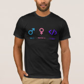 Männliches Weibliches Coder-Symbol | Lustiges Prog T-Shirt (Vorderseite)