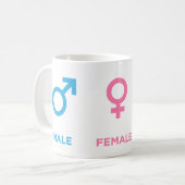 Männliches Weibliches Coder-Symbol Lustiges Progra Kaffeetasse (Vorderseite Links)
