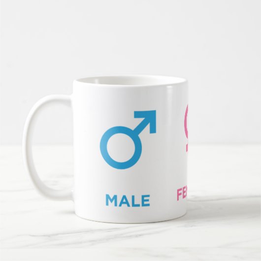 Männliches Weibliches Coder-Symbol Lustiges Progra Kaffeetasse (Links)