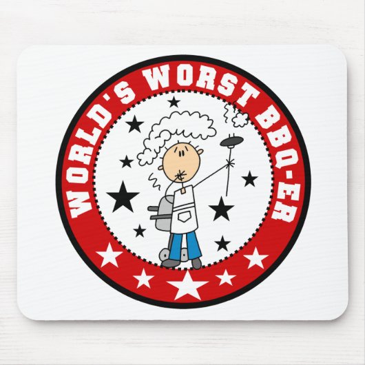 Männliches Welt-Schlechtestes-BBQ-Mauspad Mousepad (Vorne)