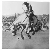 Mannreitsträubendes Pferd im Rodeo Fliese (Vorderseite)