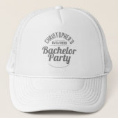 Mann's Bachelor Party Trucker Hat Truckerkappe (Vorderseite)