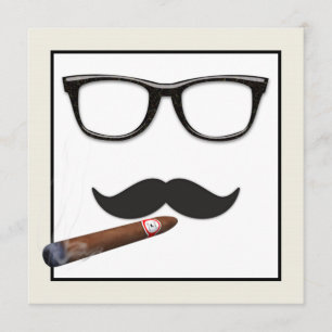 Manns Schnurrbart-Geburtstagsfeier Einladung