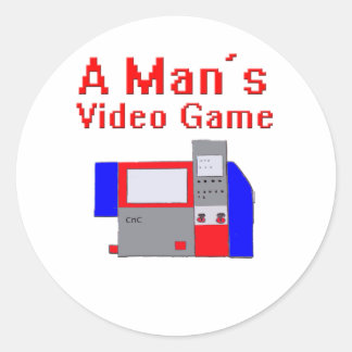 Mann's Videospiel Runder Aufkleber