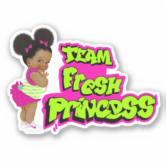 Mannschaft frischer Prinzessin Aufkleber (Vorderseite)
