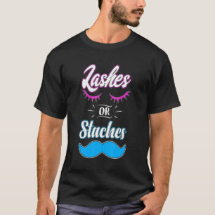 Mannschaft Lashes oder Stress Gender Reveal Pregna T-Shirt