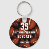 Mannschaft Maskottname Jersey Nummer Fußball Schlüsselanhänger (Rückseite)