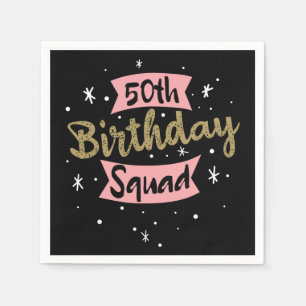 Mannschaft zum 50. Geburtstag Serviette