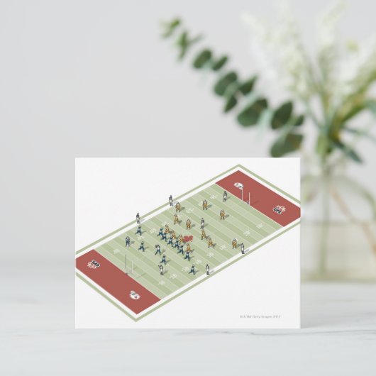 Mannschaften auf kanadischem Fußballplatz Postkarte (Stehend Vorderseite)