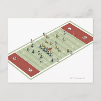 Mannschaften auf kanadischem Fußballplatz Postkarte