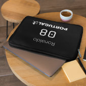 Mannschafts-Trikot Name Nummer Fußball Laptopschutzhülle