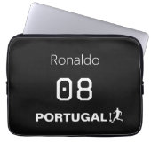 Mannschafts-Trikot Name Nummer Fußball Laptopschutzhülle (Vorderseite)