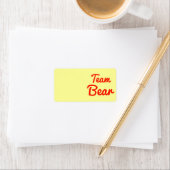 Mannschaftsbär Adressaufkleber (Insitu)