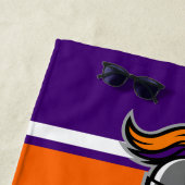 Mannschaftsfarben und Mascot Personalisiertes Stra Strandtuch (Beispiel)