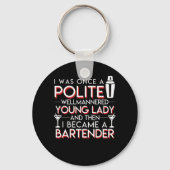 Mannschaftsjung wird Barkeeper Schlüsselanhänger (Vorderseite)