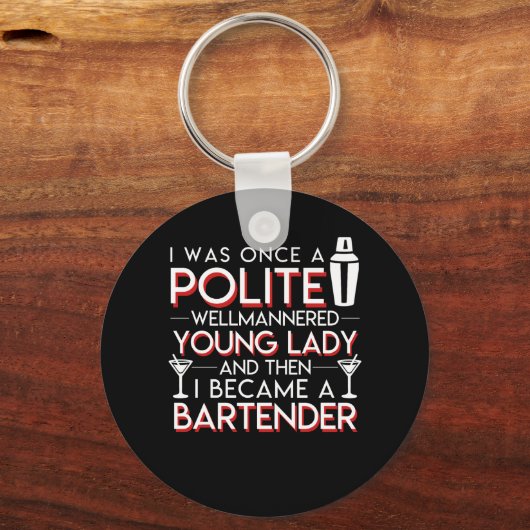 Mannschaftsjung wird Barkeeper Schlüsselanhänger (Vorderseite)