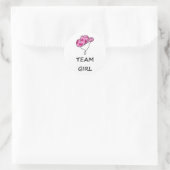 Mannschaftsmädchen Geschlecht bei der Abstimmung o Runder Aufkleber (Tasche)