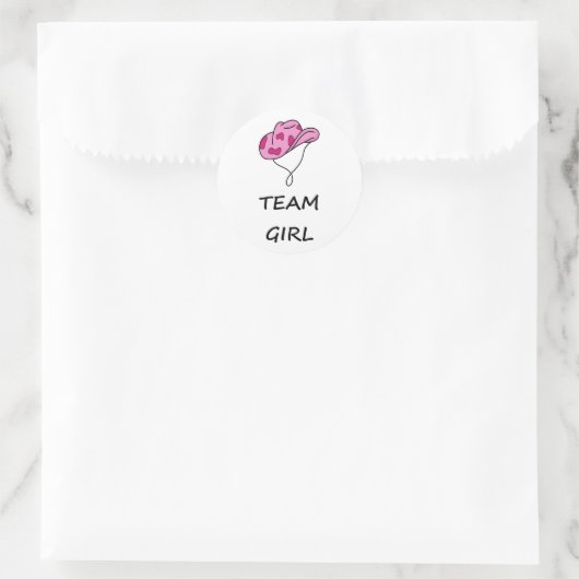 Mannschaftsmädchen Geschlecht bei der Abstimmung o Runder Aufkleber (Tasche)